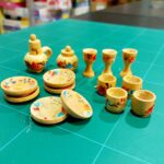 MINI SET DA TAVOLA - LEGNO TORNITO DIPINTO A MANO