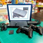 PLAY STATION 2 SLIMLINE + 2 CONTROLLER + 1 CARD