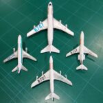 SET 4 AEREI DI LINEA IN METALLO