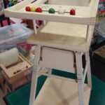 SEGGIOLONE IN LEGNO PER BAMBOLE - GIALLO CHIARO