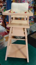 SEGGIOLONE IN LEGNO PER BAMBOLE - ROSA CHIARO