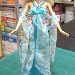 BARBIE abito da sera turchese