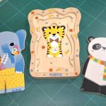 PUZZLE A INCASTRO - ELEFANTE, PANDA, TIGRE